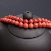 台湾天然MOMO橘红珊瑚塔链-红掌柜