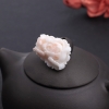 中途岛深水粉色珊瑚牡丹花戒面-红掌柜