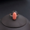 18K金镶钻深水粉色珊瑚戒指-红掌柜