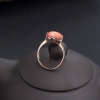 天然深水粉色珊瑚戒指-红掌柜