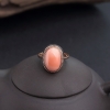 18K金镶深水粉色珊瑚戒指-红掌柜