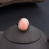 18K金镶深水粉色珊瑚戒指-红掌柜