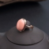 中途岛18K金镶深水粉色珊瑚戒指-红掌柜