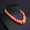 天然MOMO橘色珊瑚鼓珠塔链-红掌柜