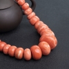 台湾天然橘色珊瑚鼓珠塔链-红掌柜