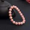 天然深水粉色珊瑚龙珠单圈手串-红掌柜