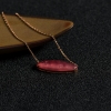 天然阿根廷18k镶红纹石项链-红掌柜