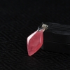 天然银镶红纹石菱形吊坠-红掌柜
