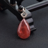 18K金镶钻阿根廷天然红纹石水滴吊坠-红掌柜
