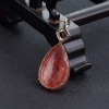 18K金镶钻阿根廷红纹石水滴吊坠-红掌柜