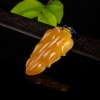天然鸡油黄黄龙玉金枝玉叶吊坠-红掌柜