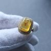 琥珀戒面9K金戒指-红掌柜