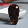缅甸天然棕珀关羽吊坠-红掌柜