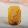天然金棕珀阴雕辰龙吊坠-红掌柜
