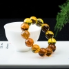 缅甸琥珀单圈手串-红掌柜
