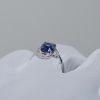 18K白金镶钻蓝宝石戒指-红掌柜