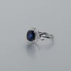 天然18K白金镶钻蓝宝石戒指-红掌柜