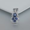 18K白金镶钻蓝宝石吊坠-红掌柜
