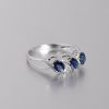 白金镶钻蓝宝石戒指-红掌柜