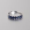 18K白金镶钻蓝宝石戒指-红掌柜