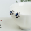 斯里兰卡蓝宝石耳钉-红掌柜