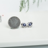 18k皇家蓝蓝宝石刻面耳钉-红掌柜
