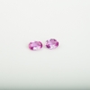 热粉色蓝宝石刻面椭圆戒面（一对）-红掌柜