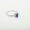 天然蓝宝石刻面戒指-红掌柜