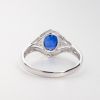 18K金镶钻斯里兰卡蓝宝石戒指-红掌柜