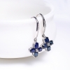 镶钻蓝色蓝宝石耳环-红掌柜
