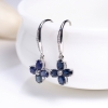 蓝色蓝宝石耳环-红掌柜