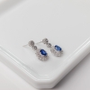 金镶钻蓝色蓝宝石耳坠-红掌柜