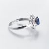 18K金镶钻天然蓝宝石戒指-红掌柜