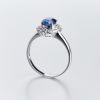 18K金镶钻斯里兰卡蓝宝石戒指-红掌柜