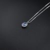 18K金镶钻斯里兰卡蓝宝石项链-红掌柜