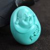 高瓷蓝绿松石弥勒佛吊坠-红掌柜