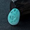 绿松石原矿仿古龙挂坠-红掌柜