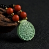 天然森罗万象绿松石吊坠 - 红掌柜