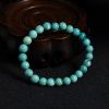 湖北天然绿松石圆珠手串 - 红掌柜