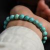 湖北绿松石圆珠手串 - 红掌柜