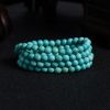 湖北天然绿松石108佛珠手串 - 红掌柜