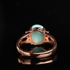 天然银镶中高瓷铁线蓝绿松石戒指-红掌柜