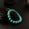 9mm天然绿松石手串-红掌柜