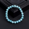 8mm中高瓷铁线蓝绿松石手串-红掌柜