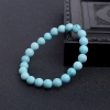 中高瓷铁线蓝绿松石手串-红掌柜