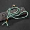 6mm高瓷铁线蓝绿绿松石108佛珠-红掌柜