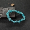 湖北中高瓷铁线蓝绿松石随形单圈手串-红掌柜