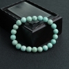 天然中高瓷铁线蓝绿绿松石单圈手串-红掌柜