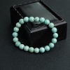 天然铁线蓝绿绿松石单圈手串-红掌柜