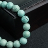 天然中高瓷铁线蓝绿绿松石手串-红掌柜